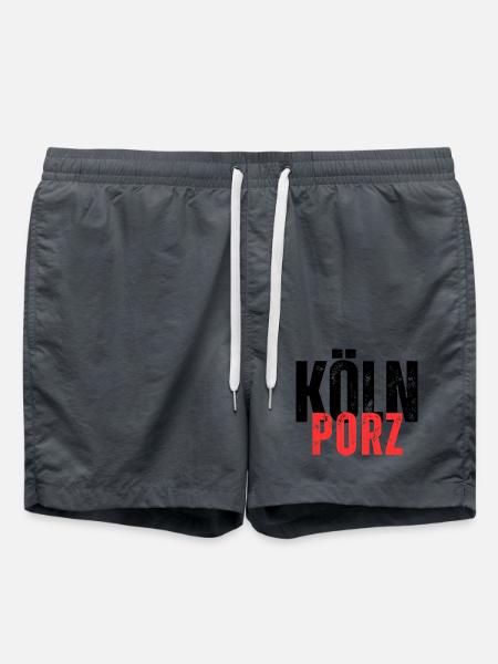 Porz schwarz rot - Badeshorts - Anthrazit