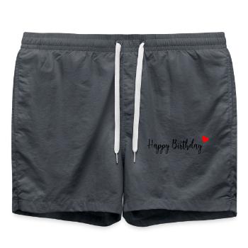 ANNIVERSARY. HAPPY BIRTHDAY. HAPPY BIRTHDAY. - Swim Trunks - anthracite - Front - AI Model Male 185 light (185cm)