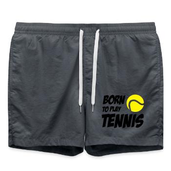 Born to play Tennis - Short de bain - charbon - Devant - AI Model Male 185 light (185cm)