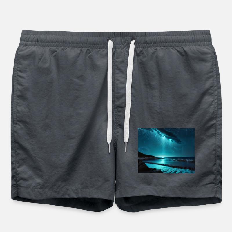Eau Nuit Bleu Lumière Jouer Mer - Short de bain - charbon