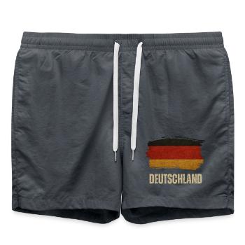 Grunge flag of Germany, proud German - Swim Trunks - anthracite - Front - AI Model Male 185 light (185cm)