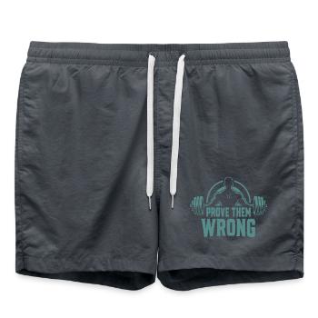 Prove Them Wrong - Badeshorts - Anthrazit - Vorne - AI Model Male 185 light (185cm)