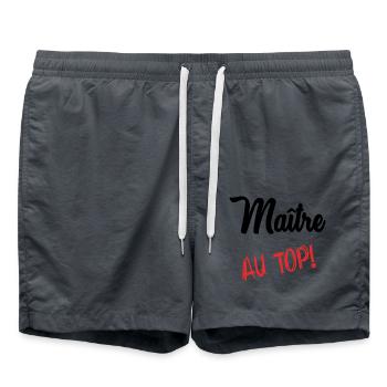 MAÎTRE. MAITRE - Short de bain - charbon - Devant - AI Model Male 185 light (185cm)
