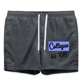 RETRAITE. COLLEGUE. RETRAITE. RETRAITEE. RETRAITE. - Short de bain - charbon - Devant - AI Model Male 185 light (185cm)