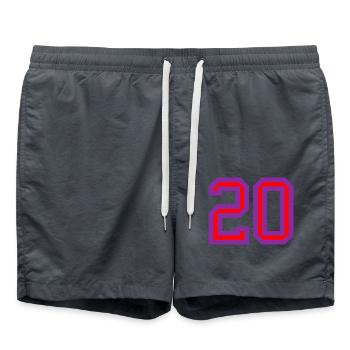 20. 20 YEARS. 20th ANNIVERSARY. 20 YEARS ANNIVERSARY. - Swim Trunks - anthracite - Front - AI Model Male 185 light (185cm)