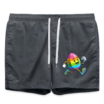 Oeuf de Pâques Mignon Bande Dessinée Dessin Animé Jogger Marathon - Short de bain - charbon - Devant - AI Model Male 185 light (185cm)