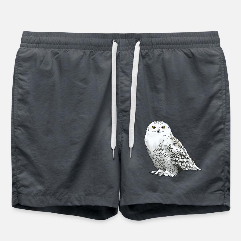 Harfang des neiges blanc - Short de bain - charbon