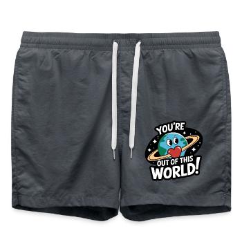 You're out of this world - Swim Trunks - anthracite - Front - AI Model Male 185 light (185cm)