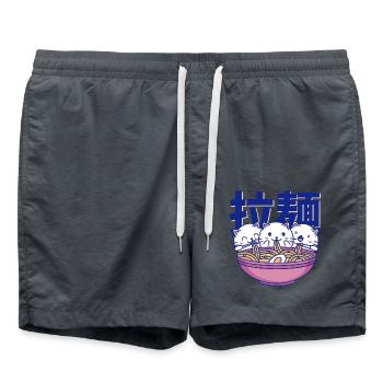 Ramen Katzenclub - Badeshorts - Anthrazit - Vorne - AI Model Male 185 light (185cm)