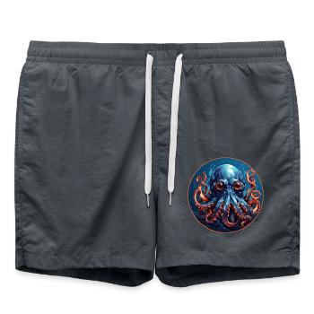 Octopus in a circle Octopus with big eyes - Swim Trunks - anthracite - Front - AI Model Male 185 light (185cm)