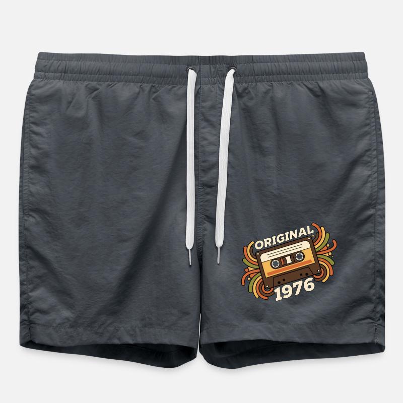 Cassette rétro originale de 1976 - Short de bain - charbon