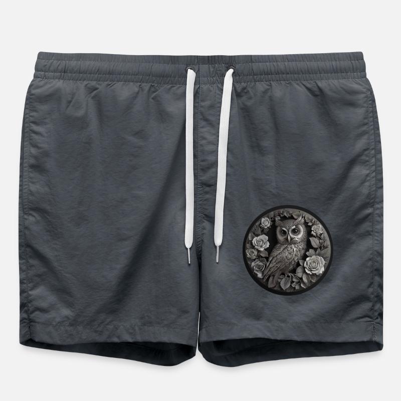 Silver Owl - Swim Trunks - anthracite
