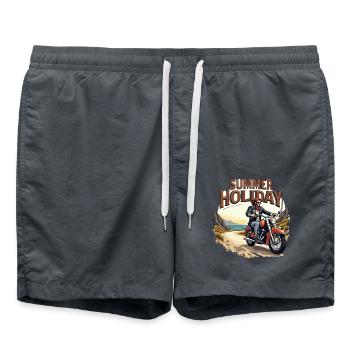 Motorcycle Summer Holiday - Swim Trunks - anthracite - Front - AI Model Male 185 light (185cm)