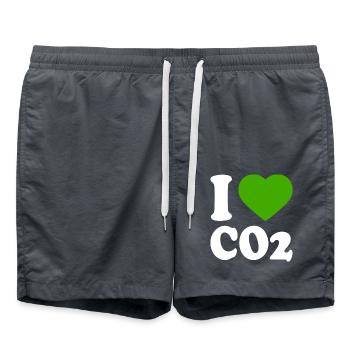 I love co2 - Short de bain - charbon - Devant - AI Model Male 185 light (185cm)