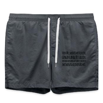 Baby sayings - Swim Trunks - anthracite - Front - AI Model Male 185 light (185cm)