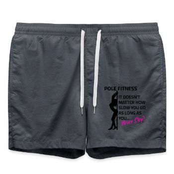 Pole dance - Ne jamais s’arrêter - Short de bain - charbon - Devant - AI Model Male 185 light (185cm)