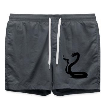 Schwarze Schlange - Badeshorts - Anthrazit - Vorne - AI Model Male 185 light (185cm)