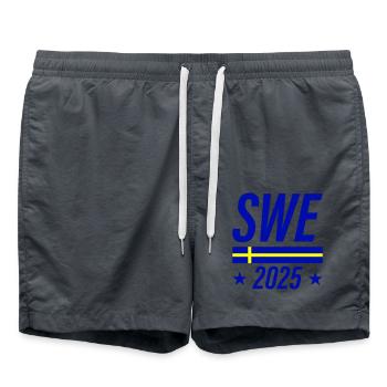 Sweden 2025 Team - Swim Trunks - anthracite - Front - AI Model Male 185 light (185cm)