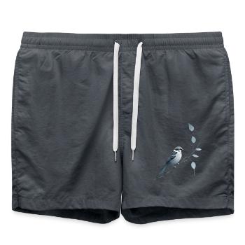 Moineau sur branche - Short de bain - charbon - Devant - AI Model Male 185 light (185cm)