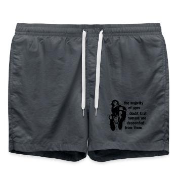 The Majority of Apes Doubt - Badeshorts - Anthrazit - Vorne - AI Model Male 185 light (185cm)