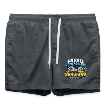 Wired Controller Survivor - Badeshorts - Anthrazit - Vorne - AI Model Male 185 light (185cm)