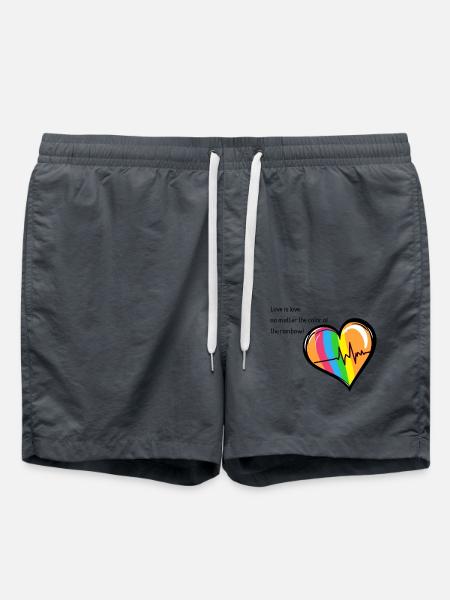 Love is love no matter the color of the rainbow - Badeshorts - Anthrazit