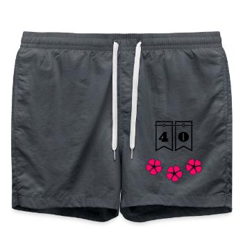 40. 40 YEARS. 40th ANNIVERSARY. 40TH ANNIVERSARY. - Swim Trunks - anthracite - Front - AI Model Male 185 light (185cm)