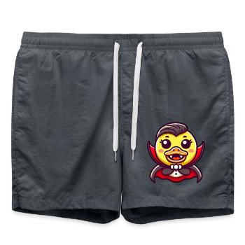 Halloween Canard Vampire Drôle Effrayant Mignon - Short de bain - charbon - Devant - AI Model Male 185 light (185cm)