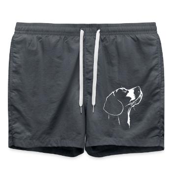 Beagle Silhouette Chien Chien Wilsigns - Short de bain - charbon - Devant - AI Model Male 185 light (185cm)