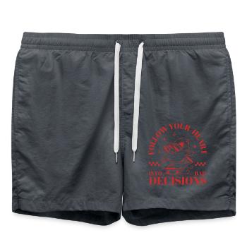 Suivez votre cœur - Short de bain - charbon - Devant - AI Model Male 185 light (185cm)