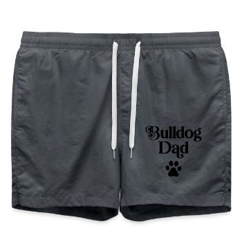 Bulldogge Vater - Badeshorts - Anthrazit - Vorne - AI Model Male 185 light (185cm)