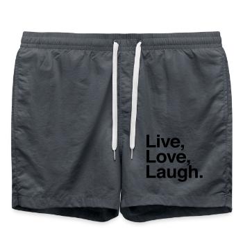 live love laugh - Swim Trunks - anthracite - Front - AI Model Male 185 light (185cm)