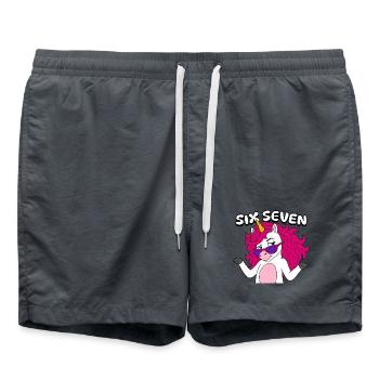Six Seven Unicorn  - Badeshorts - Anthrazit - Vorne - AI Model Male 185 light (185cm)