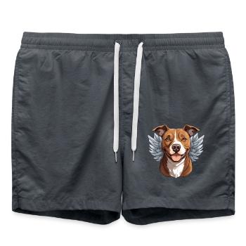Mignon American Staffordshire Terrier Angel dans Comi - Short de bain - charbon - Devant - AI Model Male 185 light (185cm)