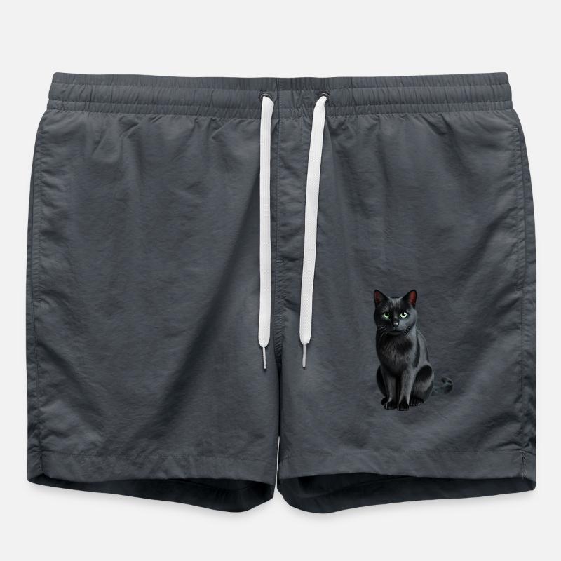 Chat noir - Short de bain - charbon