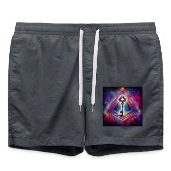 La clé perdue - Short de bain - charbon - Devant - AI Model Male 185 light (185cm)