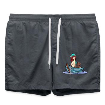 Holiday Ready for Holiday Dog Boat Holiday Leisure Dogs - Swim Trunks - anthracite - Front - AI Model Male 185 light (185cm)