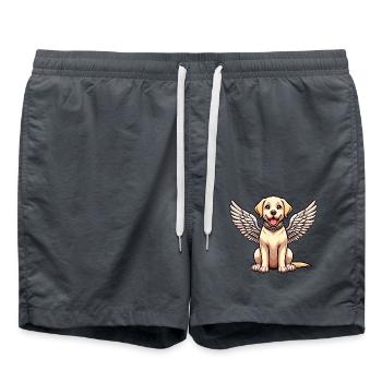 Labrador Retriever Comic Angel - Swim Trunks - anthracite - Front - AI Model Male 185 light (185cm)
