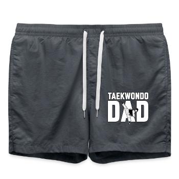 Taekwondo-Vater - Badeshorts - Anthrazit - Vorne - AI Model Male 185 light (185cm)