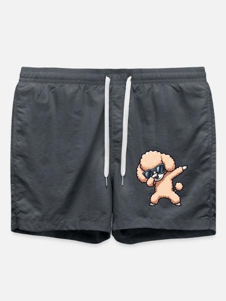 Cool Poodle Dab Pose Funny - Swim Trunks - anthracite