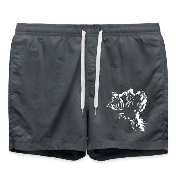 Chiens maltais Silhouette de chien Wilsigns - Short de bain - charbon - Devant - AI Model Male 185 light (185cm)