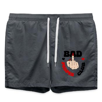Bad Moms Club Doigt d’honneur Logo Fuck Cool Moms - Short de bain - charbon - Devant - AI Model Male 185 light (185cm)