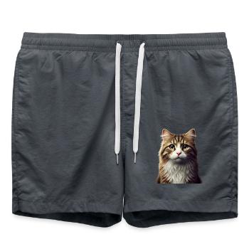 Chat - Short de bain - charbon - Devant - AI Model Male 185 light (185cm)