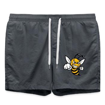 Abeille avec le poing - Short de bain - charbon - Devant - AI Model Male 185 light (185cm)
