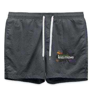 Studio de danse logo Let's Move - Short de bain - charbon - Devant - AI Model Male 185 light (185cm)