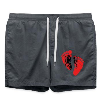 Albania Kosovo Albanian Eagle Albanian Gift - Swim Trunks - anthracite - Front - AI Model Male 185 light (185cm)