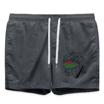 Free palestine - Swim Trunks - anthracite - Front - AI Model Male 185 light (185cm)