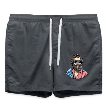 Look philosophe cool décontracté - Short de bain - charbon - Devant - AI Model Male 185 light (185cm)