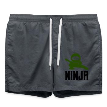 ninja comic - Badeshorts - Anthrazit - Vorne - AI Model Male 185 light (185cm)