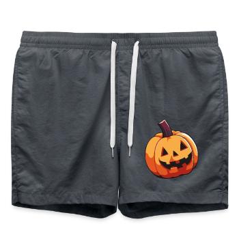 citrouille bande dessinée drôle - Short de bain - charbon - Devant - AI Model Male 185 light (185cm)